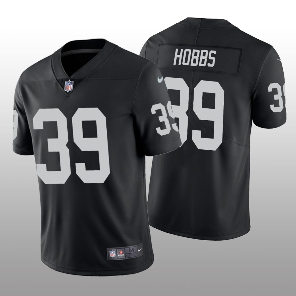 Las Vegas Raiders Nate Hobbs Black Jersey Vapor Limited - Men's
