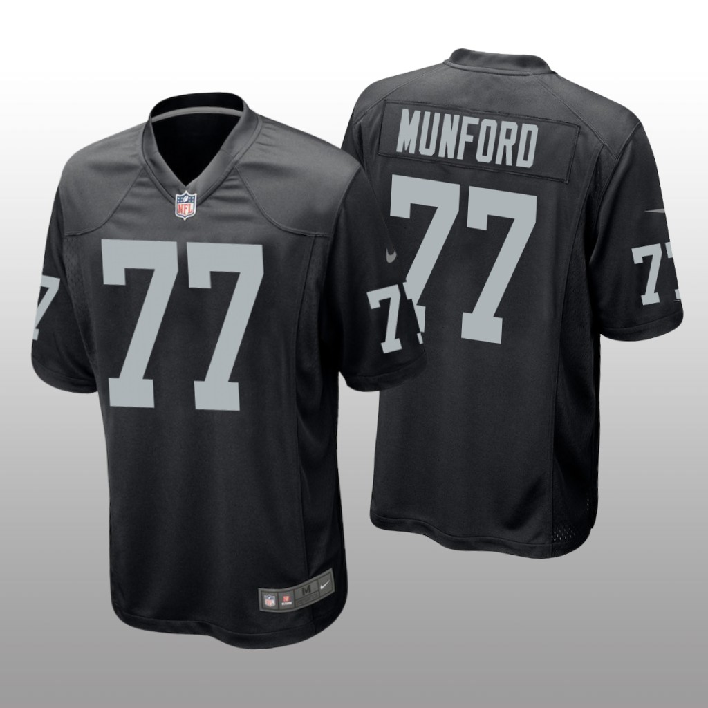 Las Vegas Raiders Thayer Munford Black Jersey Game - Men's
