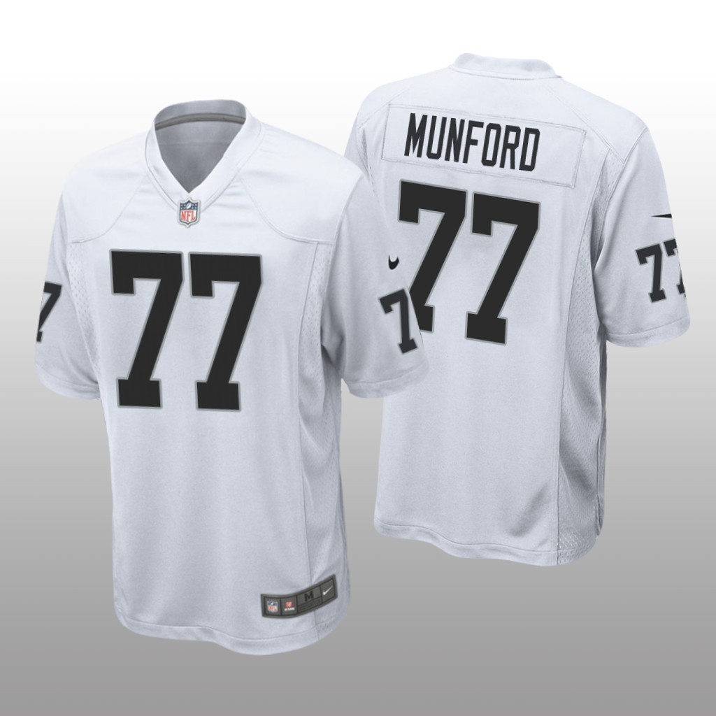 Las Vegas Raiders Thayer Munford White Jersey Game - Men's