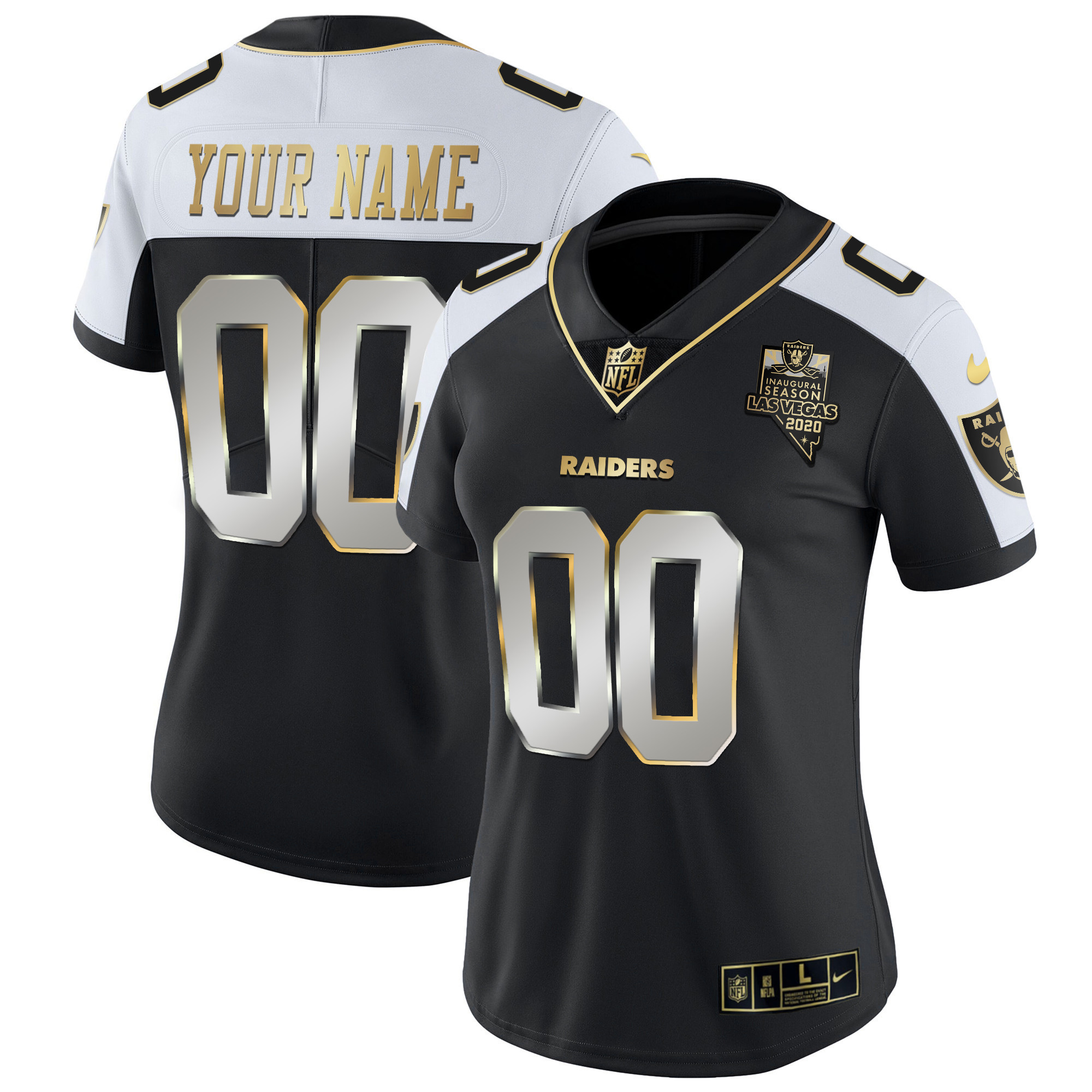 Las Vegas Raiders Vapor Gold Custom Name and Number Alternate Limited Jersey - All Stitched 