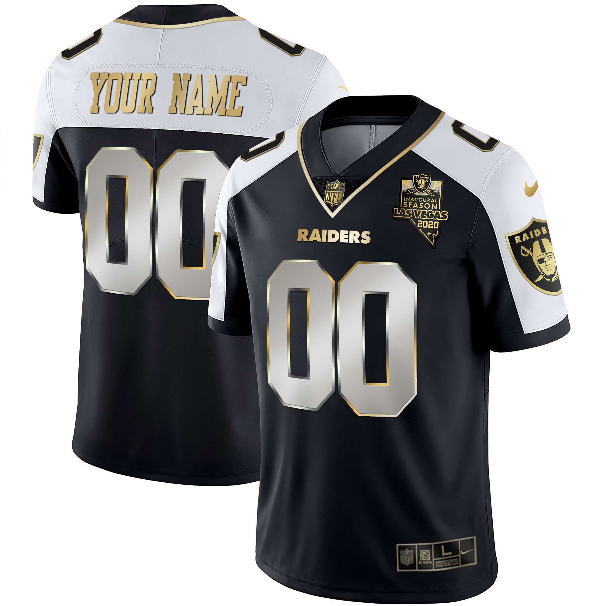 Las Vegas Raiders Vapor Gold Custom Name and Number Alternate Limited Jersey - All Stitched 