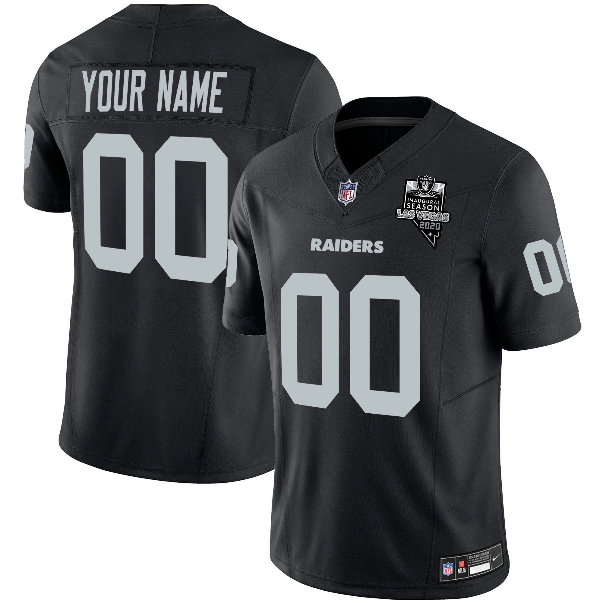 Las Vegas Raiders Vapor Limited Custom Black Jersey - All Stitched 