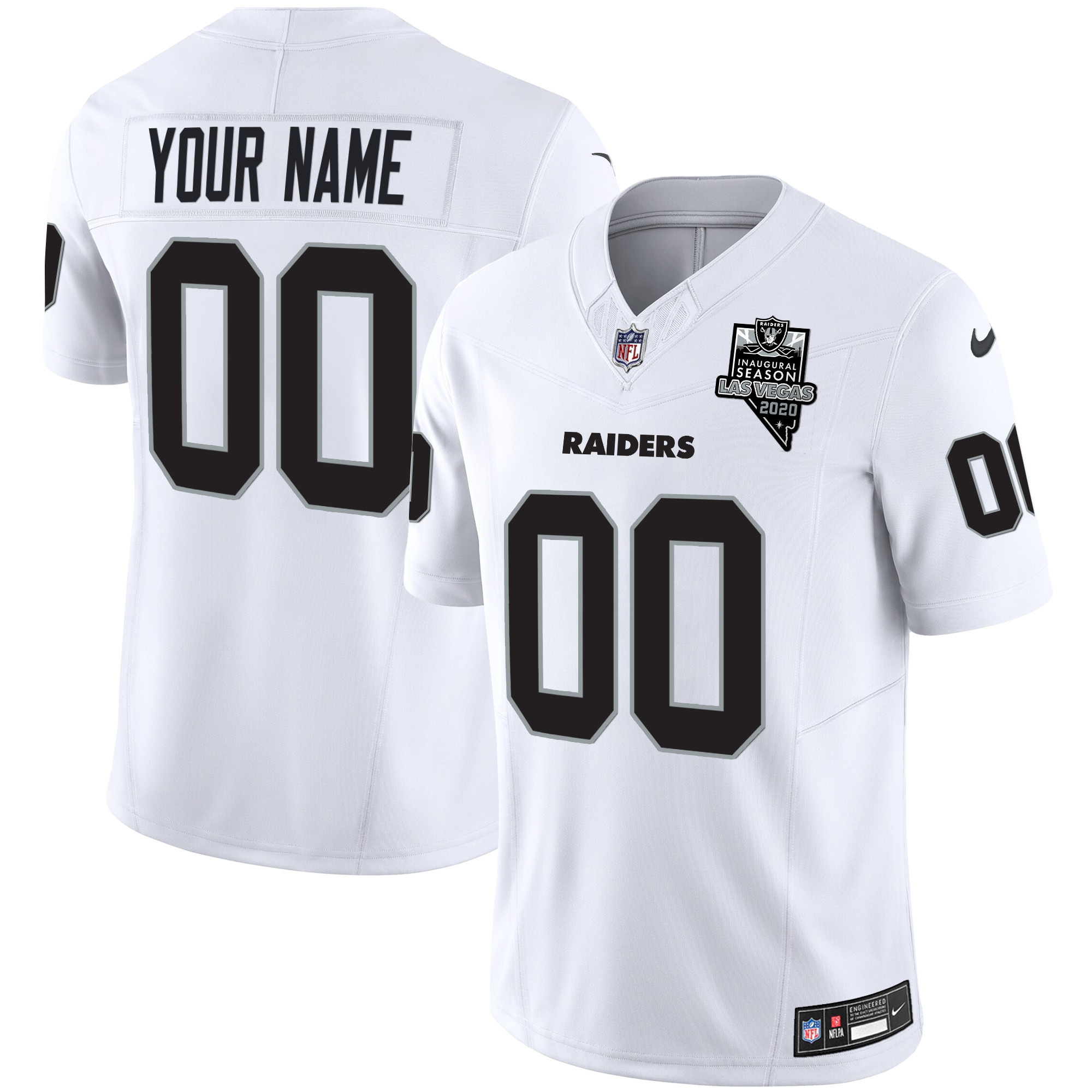 Las Vegas Raiders Vapor Limited Custom White Jersey - All Stitched 