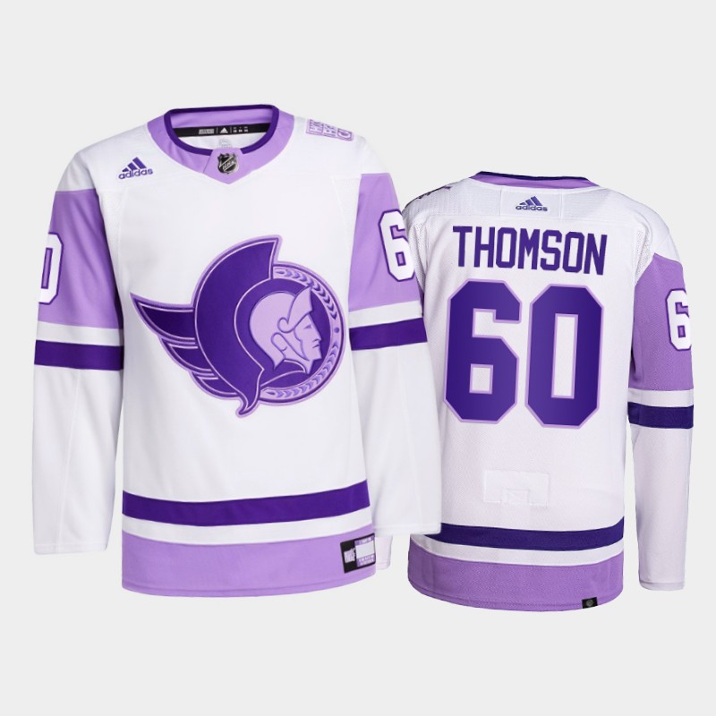 Lassi Thomson #60 Ottawa Senators 2021 FightsCancer White Primegreen Jersey