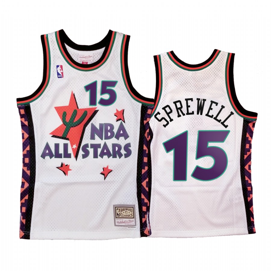 Latrell Sprewell #15 1995 All-Stars White Western Conference Jersey