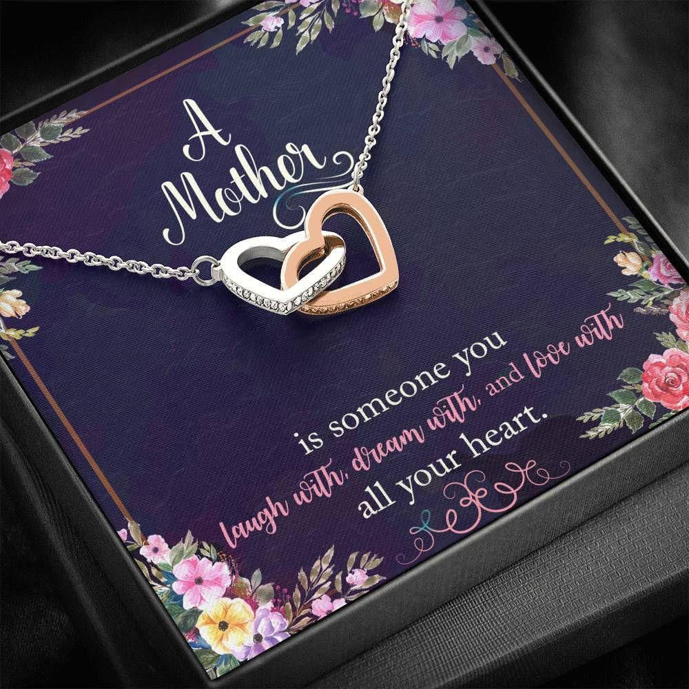 Laugh With Dreams Interlocking Hearts Necklace For Mom