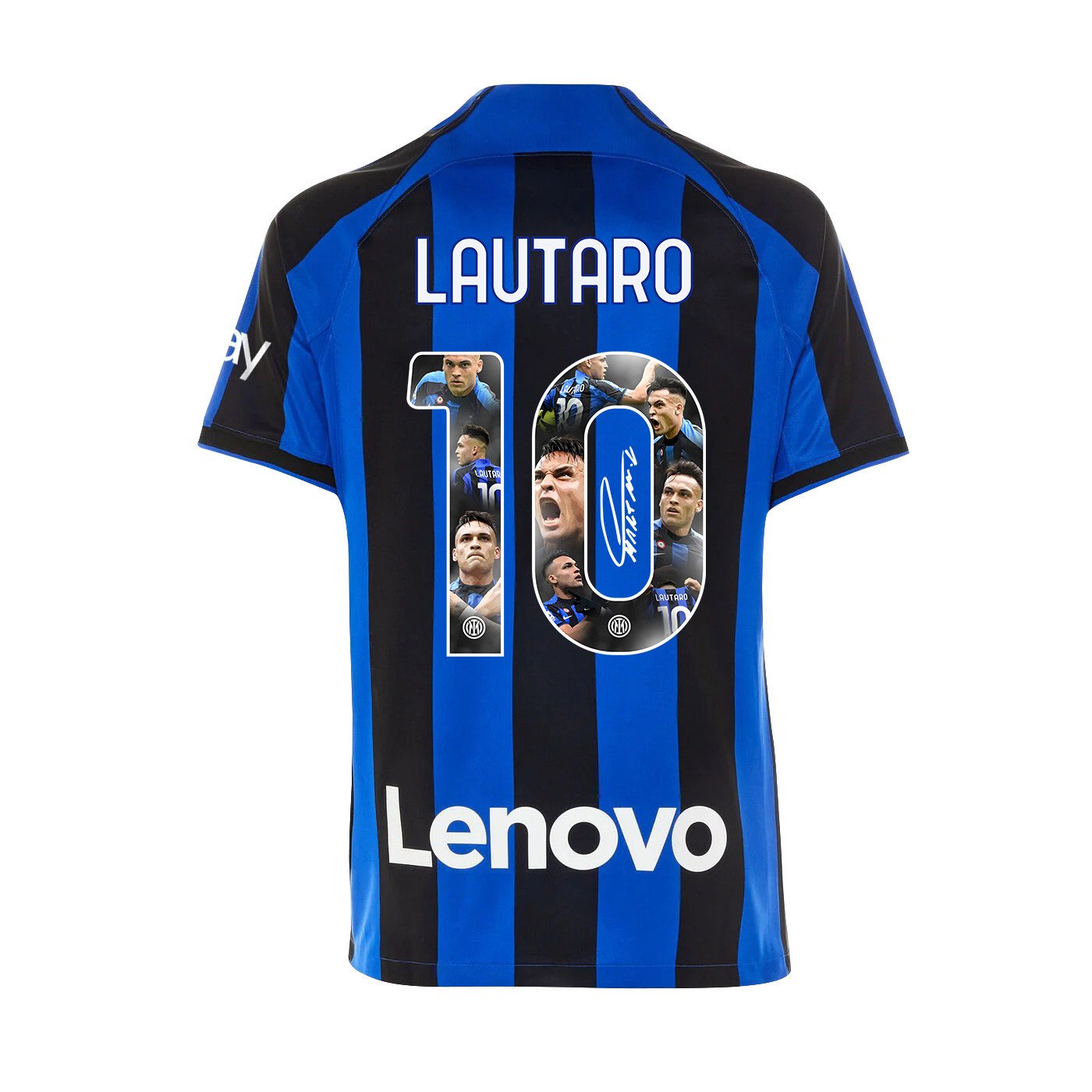 Lautaro Martínez 10 Inter Milan Photos And Sign 2022-23 Home Men Jersey