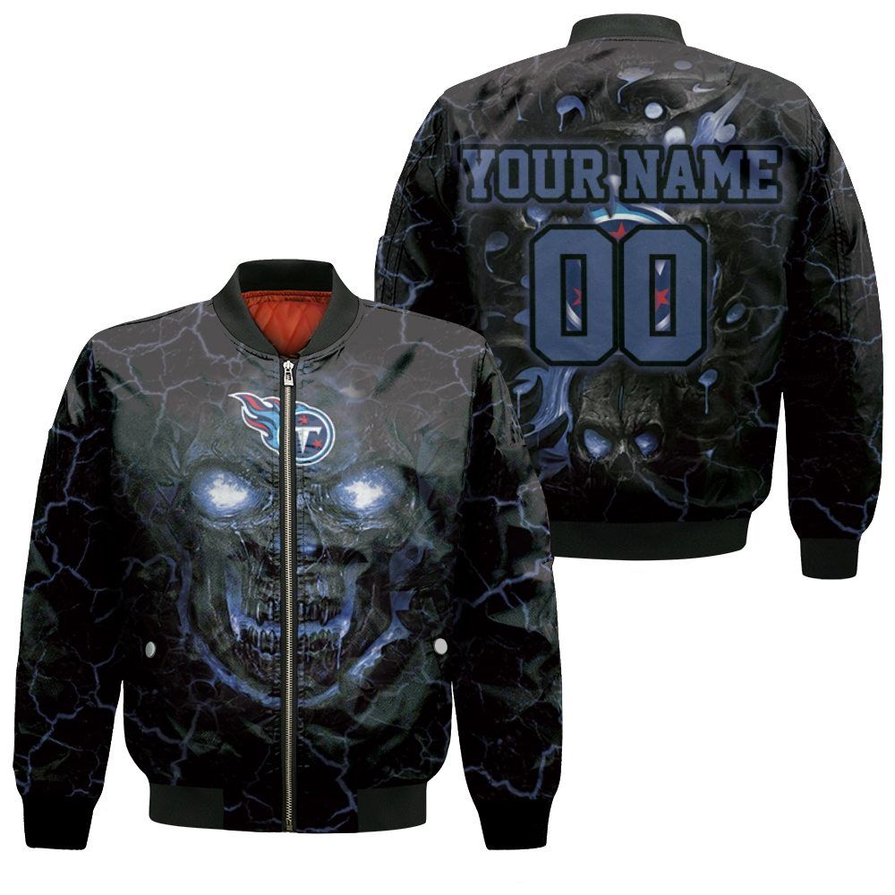 Lava Skull Tennessee Titans 3D Personalized Bomber Jacket All-Over Print