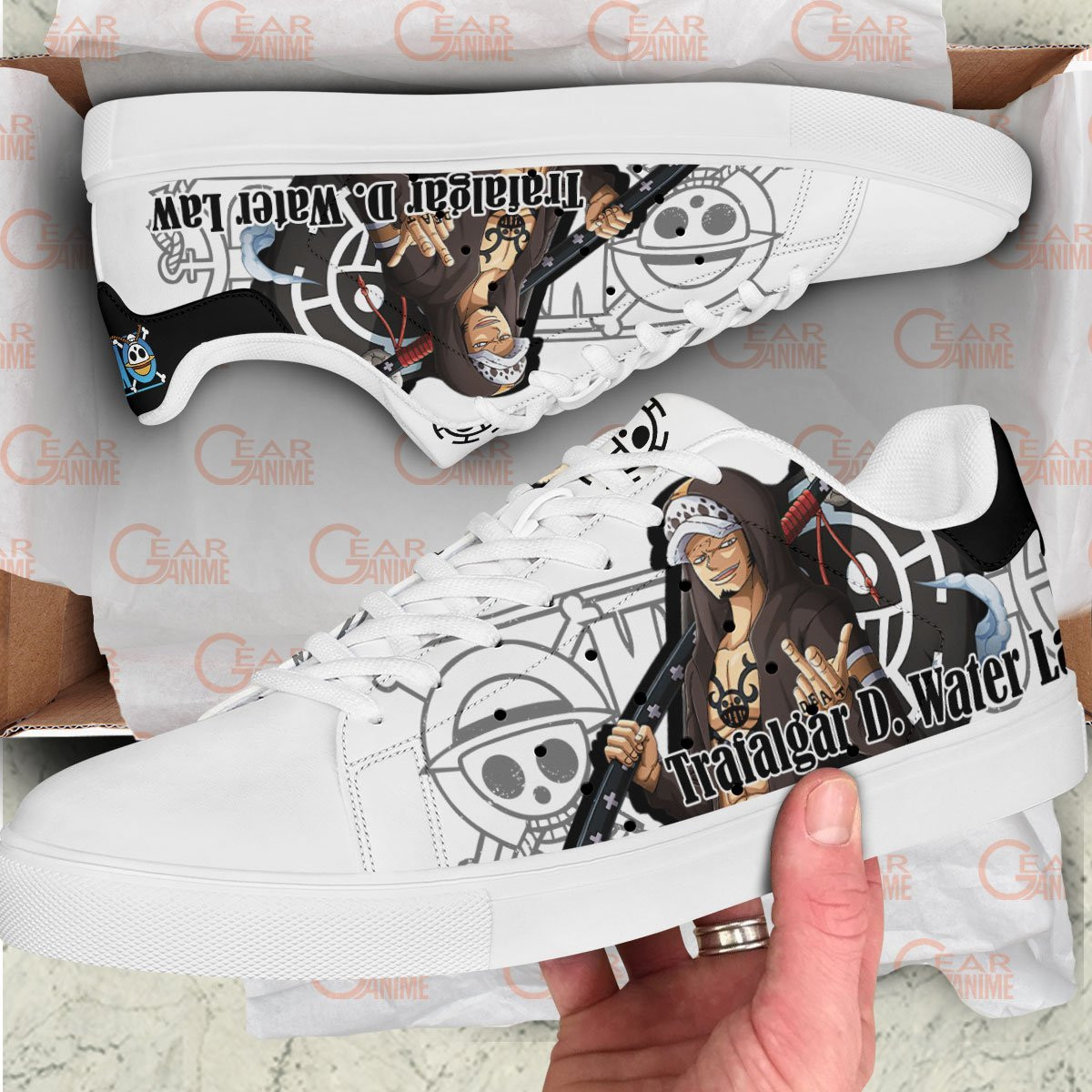 Law Skate Sneakers Custom Anime One Piece Shoes