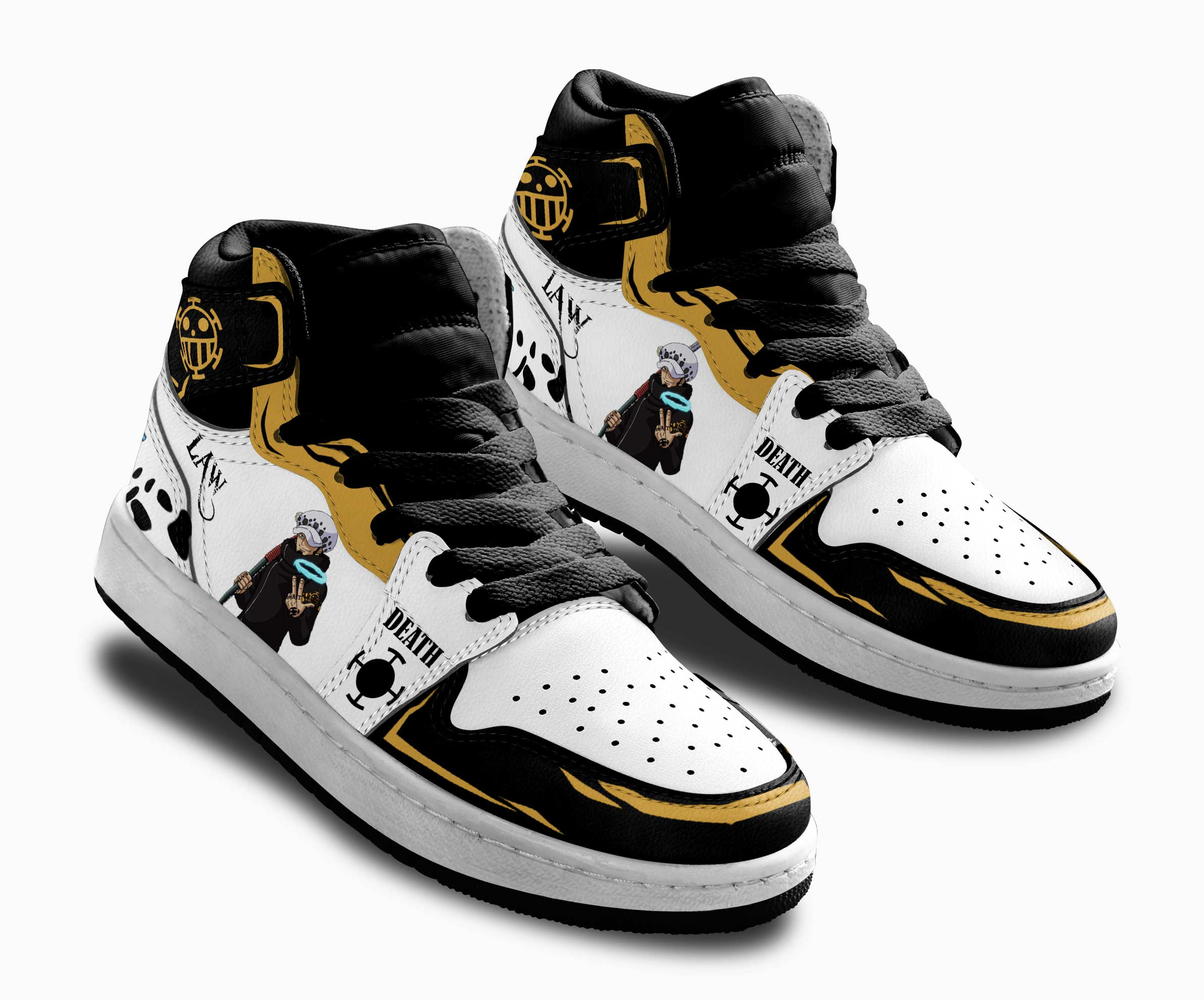 Law Trafalgar Kids Sneakers Custom Anime One Piece Shoes For Kids
