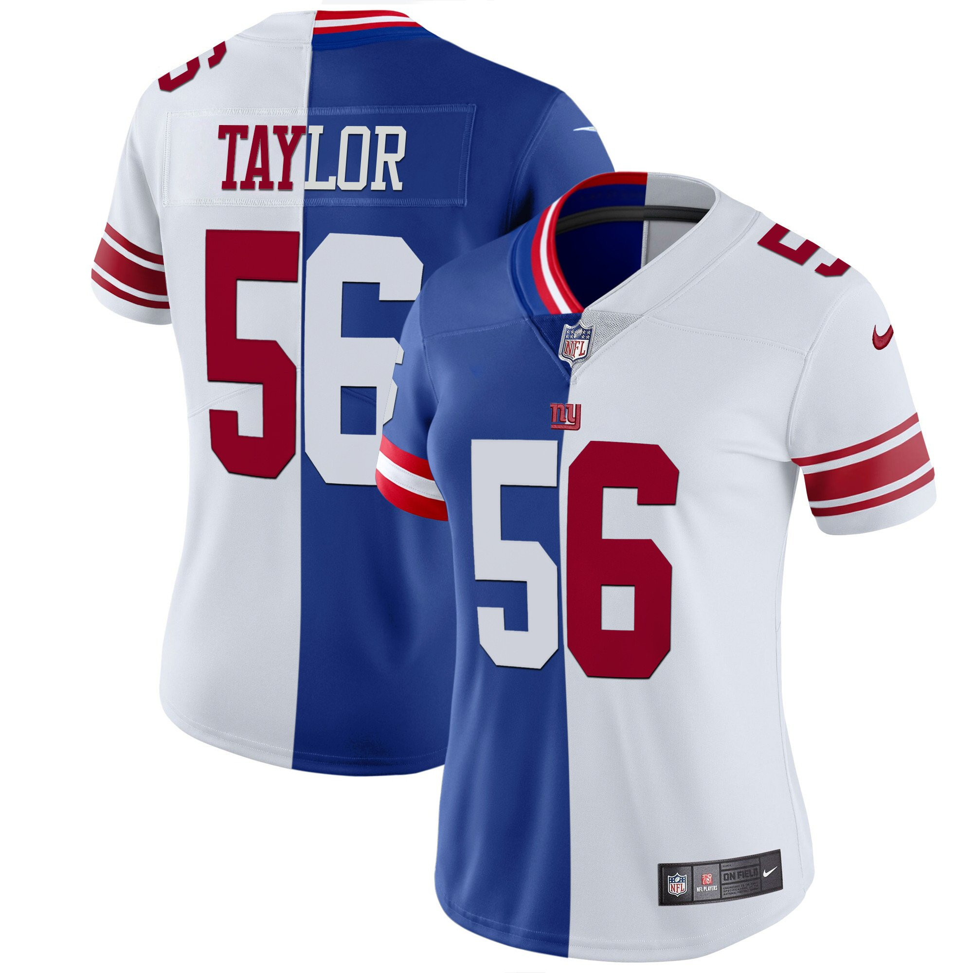 Lawrence Taylor Women's New York Giants Vapor Gold Split Jersey - All Stitched 