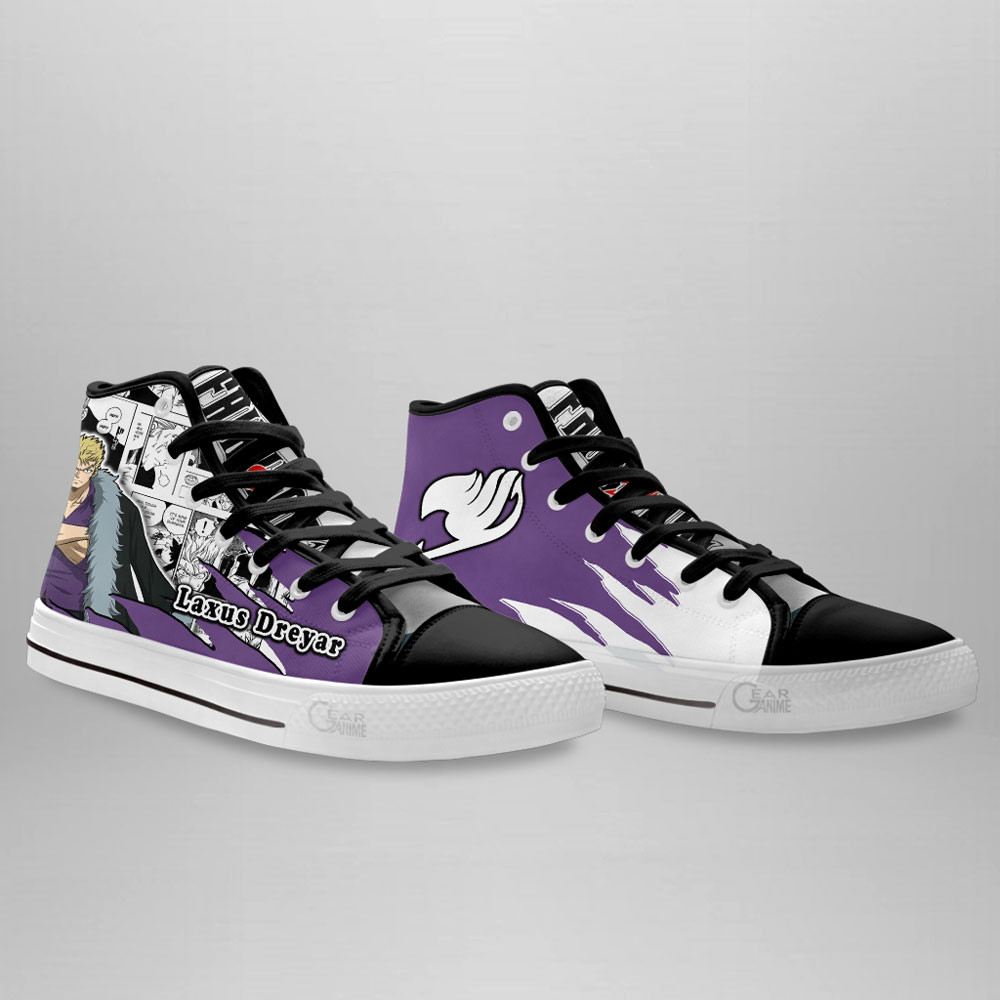 Laxus Dreyar High Top Shoes Custom Fairy Tail Anime Sneakers Mix Manga
