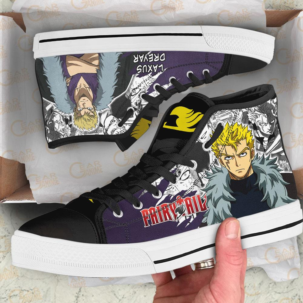 Laxus Dreyar High Top Shoes Custom Fairy Tail Anime Sneakers