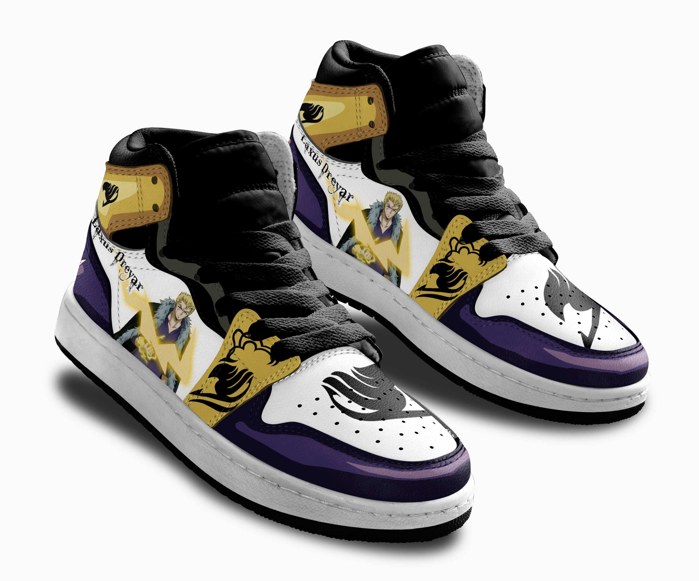 Laxus Dreyar Kids Sneakers Custom Fairy Tail Anime Shoes For Kids