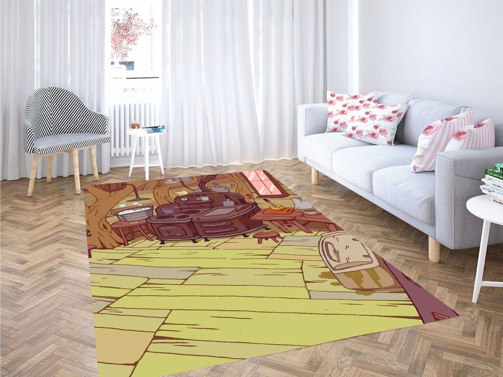 Layout Cartoon Network Living Room Modern Carpet Rectangle Rug
