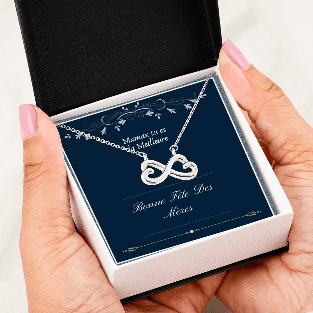 Le Meilleur Cadeau Pour Ta Maman Infinity Heart Necklace For Mom