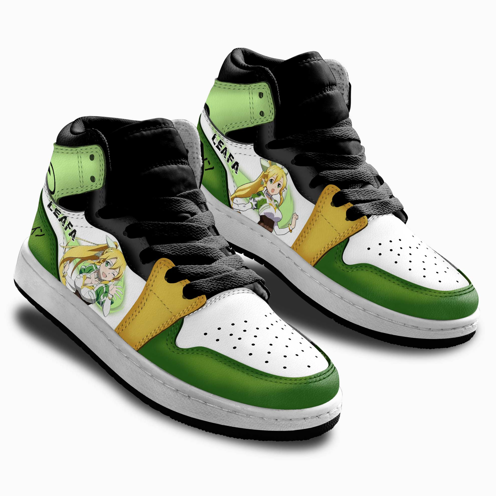 Leafa Kids Sneakers Custom Sword Art Online Anime Shoes For Kids