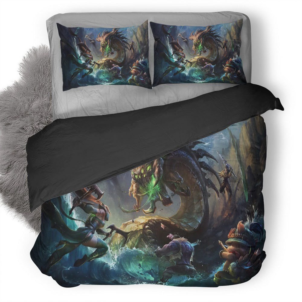 League Of Legends Baron Nashor 3D Customized Duvet Cover Bedding Set