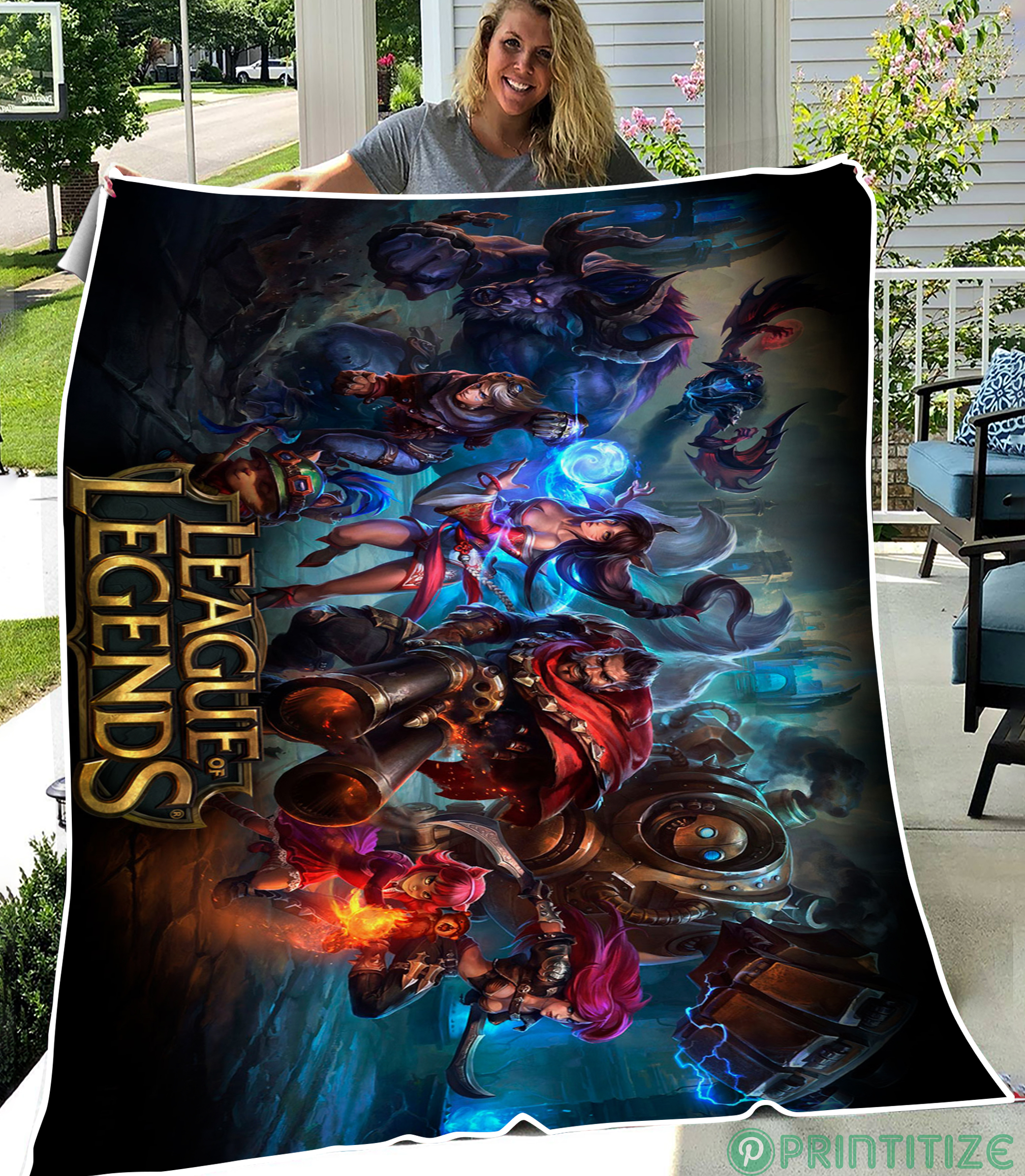 League Of Legends Champ Fleece Blanket