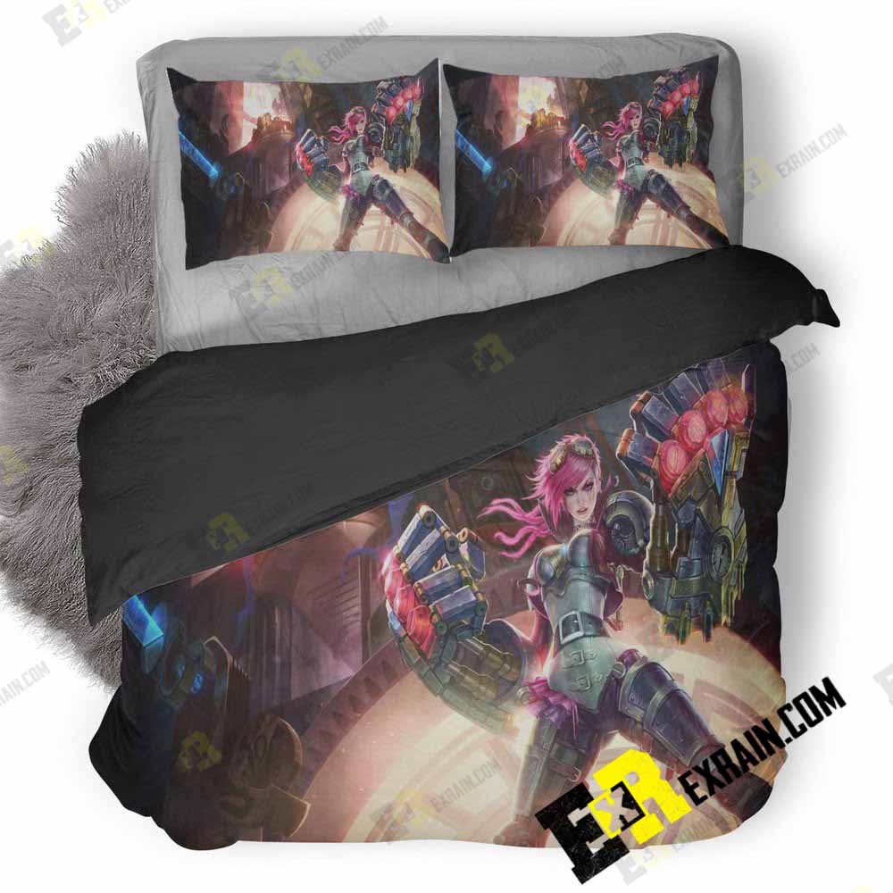 League Of Legends Enhanced Vi Jr 3D Customized Duvet Cover Bedding Set