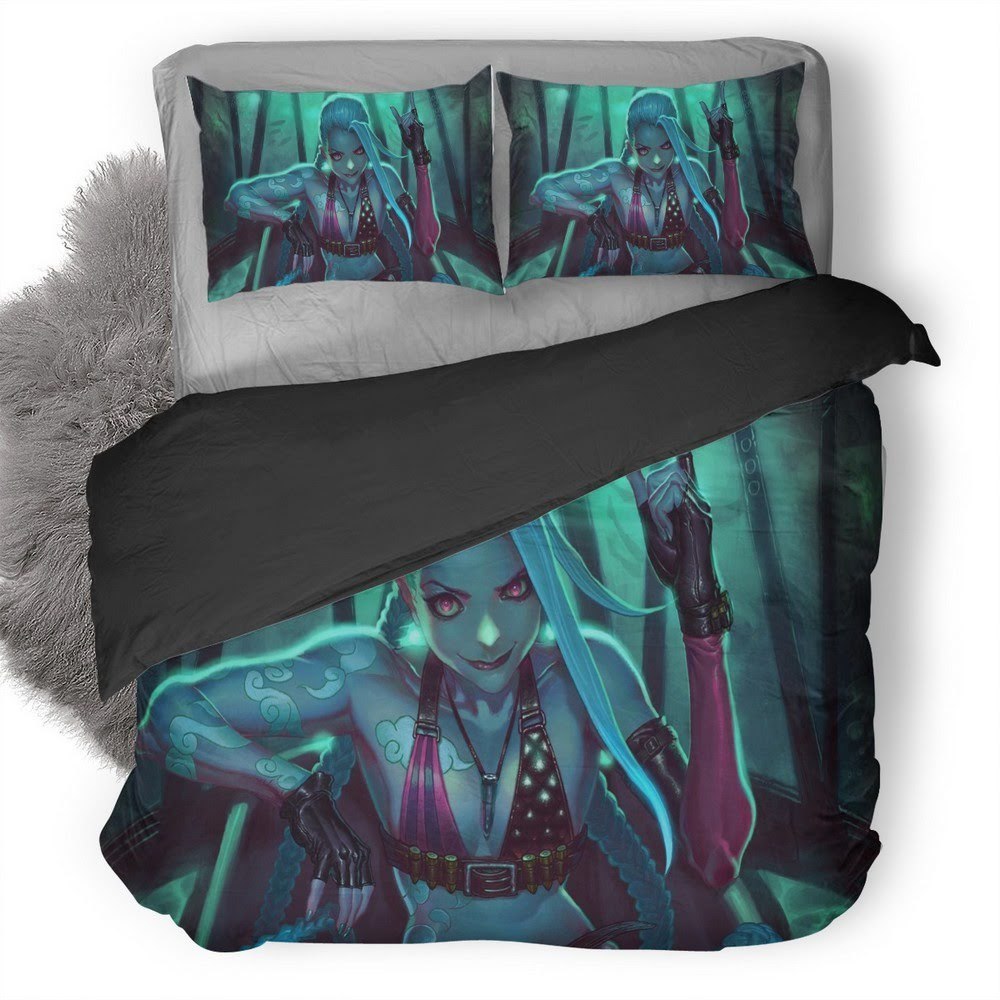 League Of Legends Jinx 3D Customized Duvet Cover Bedding Set
