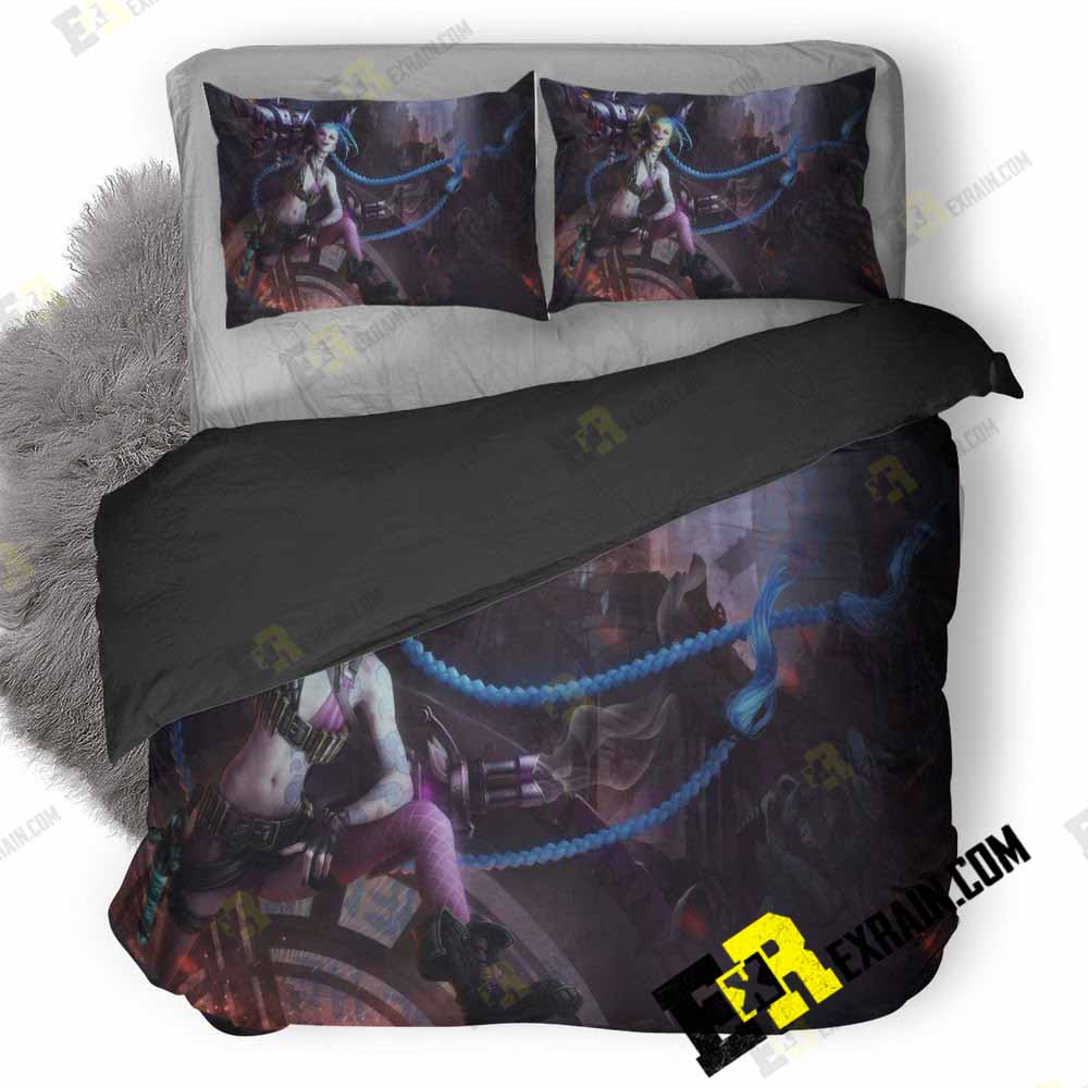 League Of Legends Jinx Ve 3D Customized Duvet Cover Bedding Set