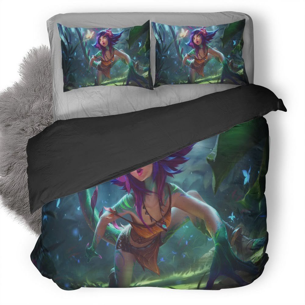 League Of Legends Neeko 3D Customized Duvet Cover Bedding Set