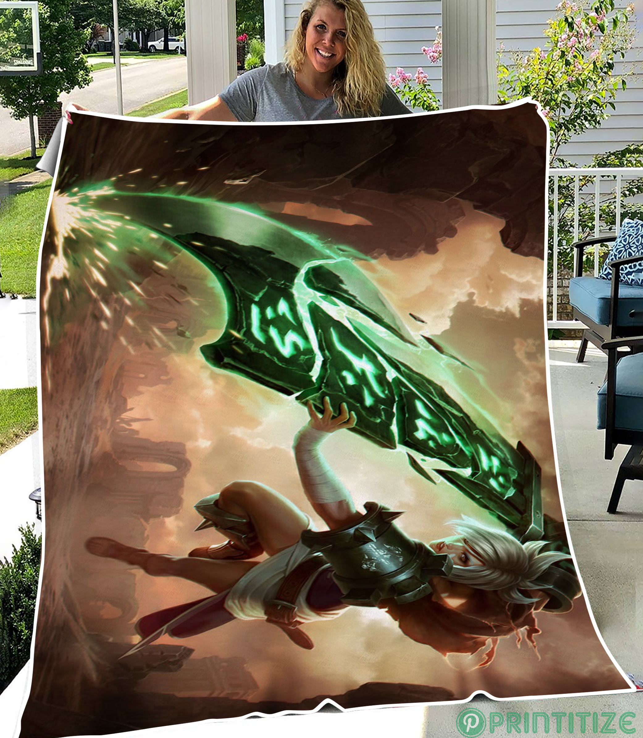League of Legends Riven Fleece Blanket