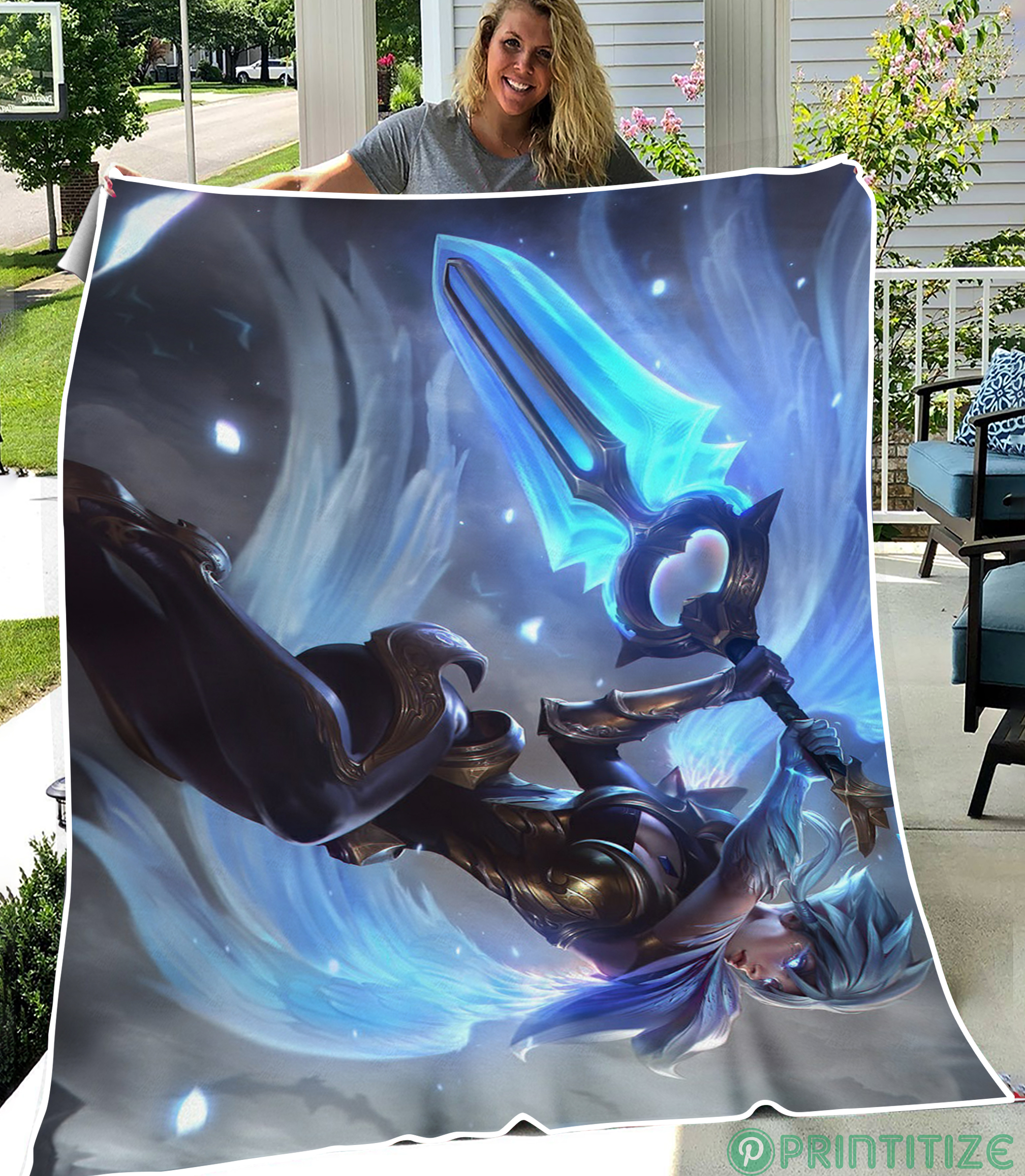 League of Legends Riven God Sword Fleece Blanket