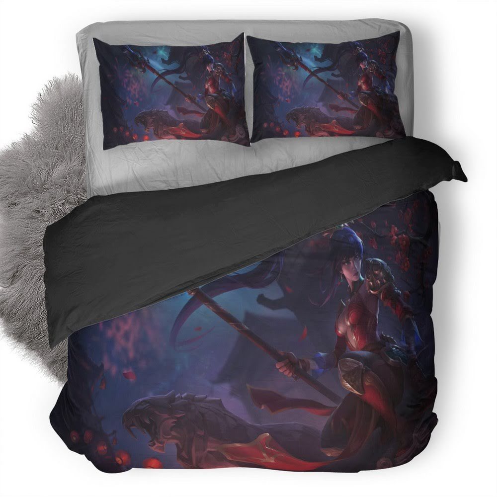 League Of Legends Warring Kingdoms Nidalee 3D Customized Duvet Cover Bedding Set