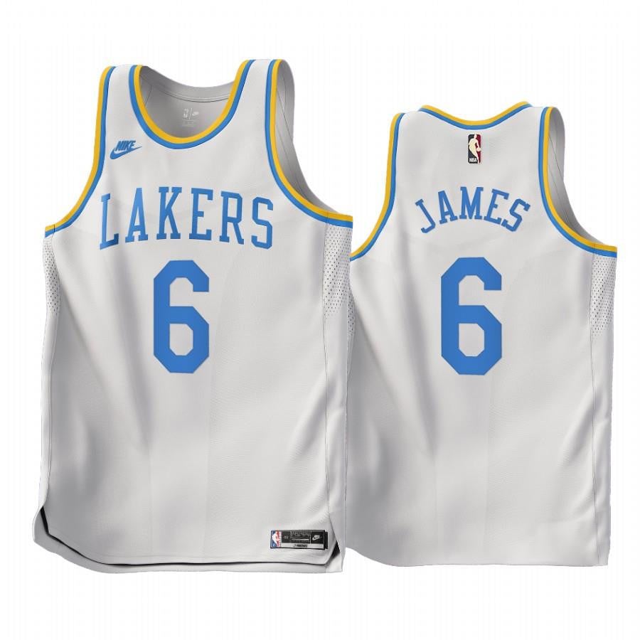 LeBron James 6 Los Angeles Lakers 2022-23 Classic Edition White Jersey – Men Jersey