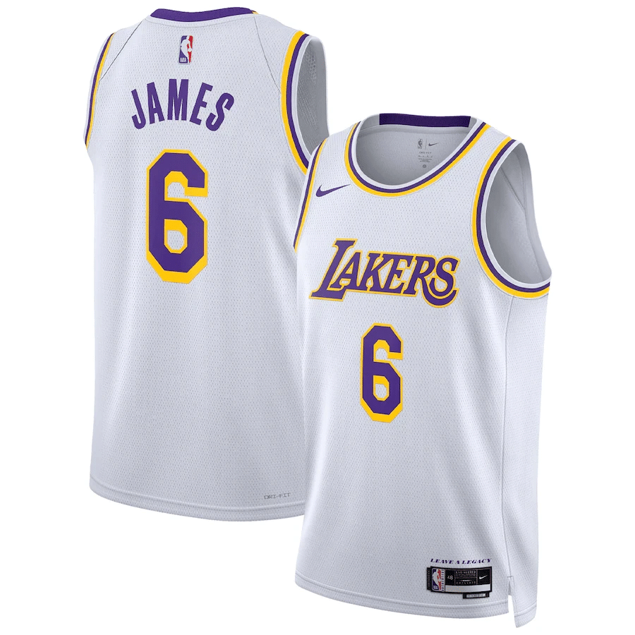 LeBron James 6 Los Angeles Lakers Men 2022/23 Swingman Jersey – Association Edition