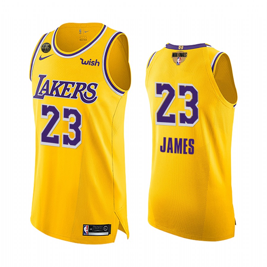 LeBron James LA Lakers 2020 NBA Finals G1 G4 Gold Jersey Social justice