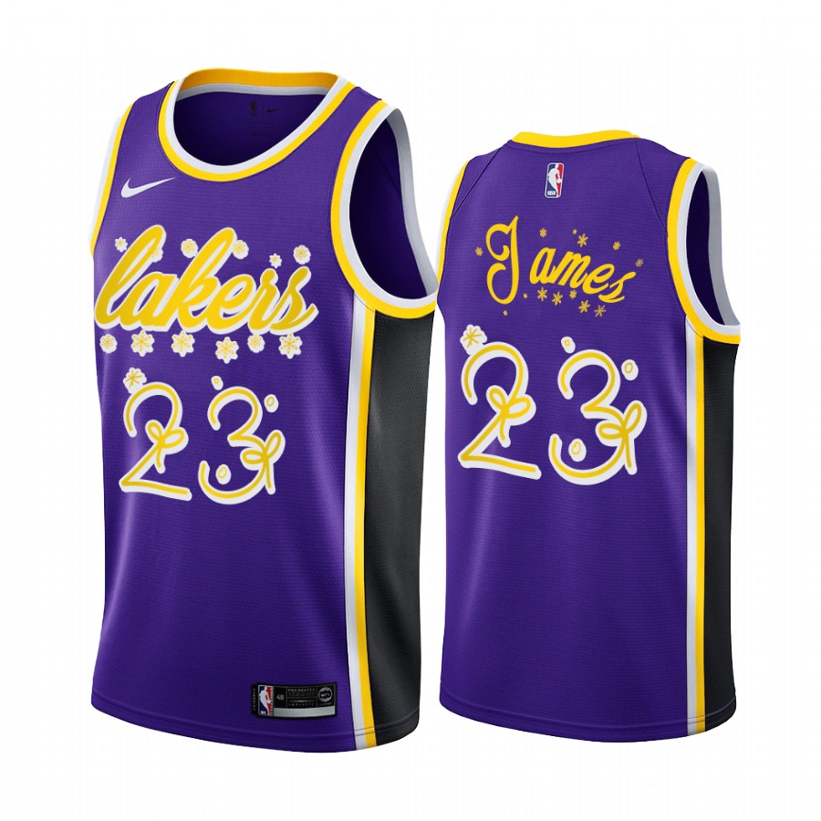 LeBron James Los Angeles Lakers 2020 Christmas Night Purple Jersey Festive Special Edition