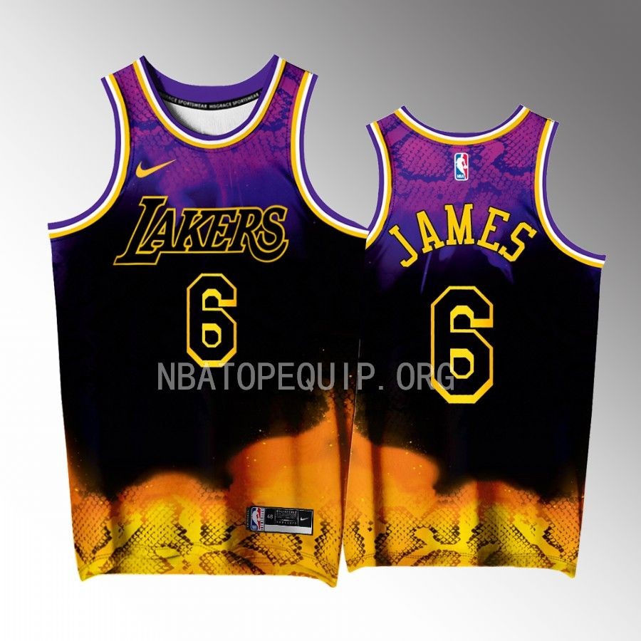 LeBron James Los Angeles Lakers Black #6 Jersey Mamba Special Edition
