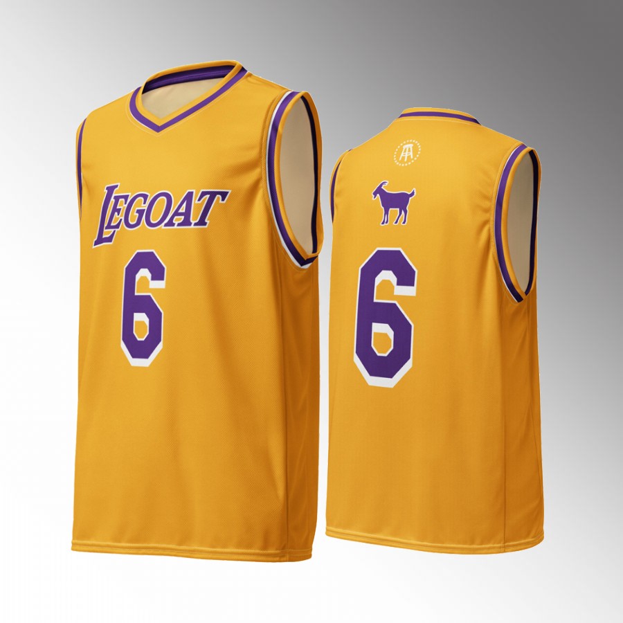 LeBron James Los Angeles Lakers Gold #6 Jersey LEGOAT Tank