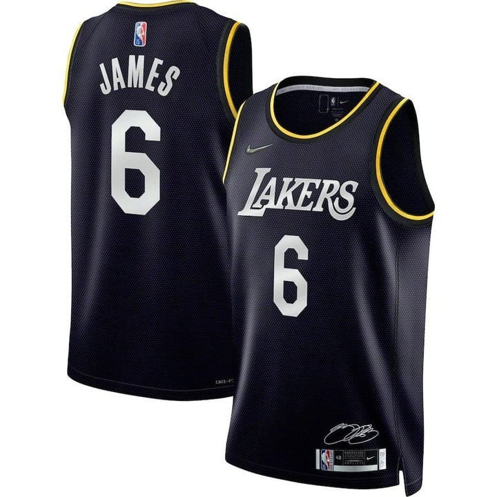 LeBron James Men's Los Angeles Lakers 2023 Collection Black MVP Jersey - All Stitched