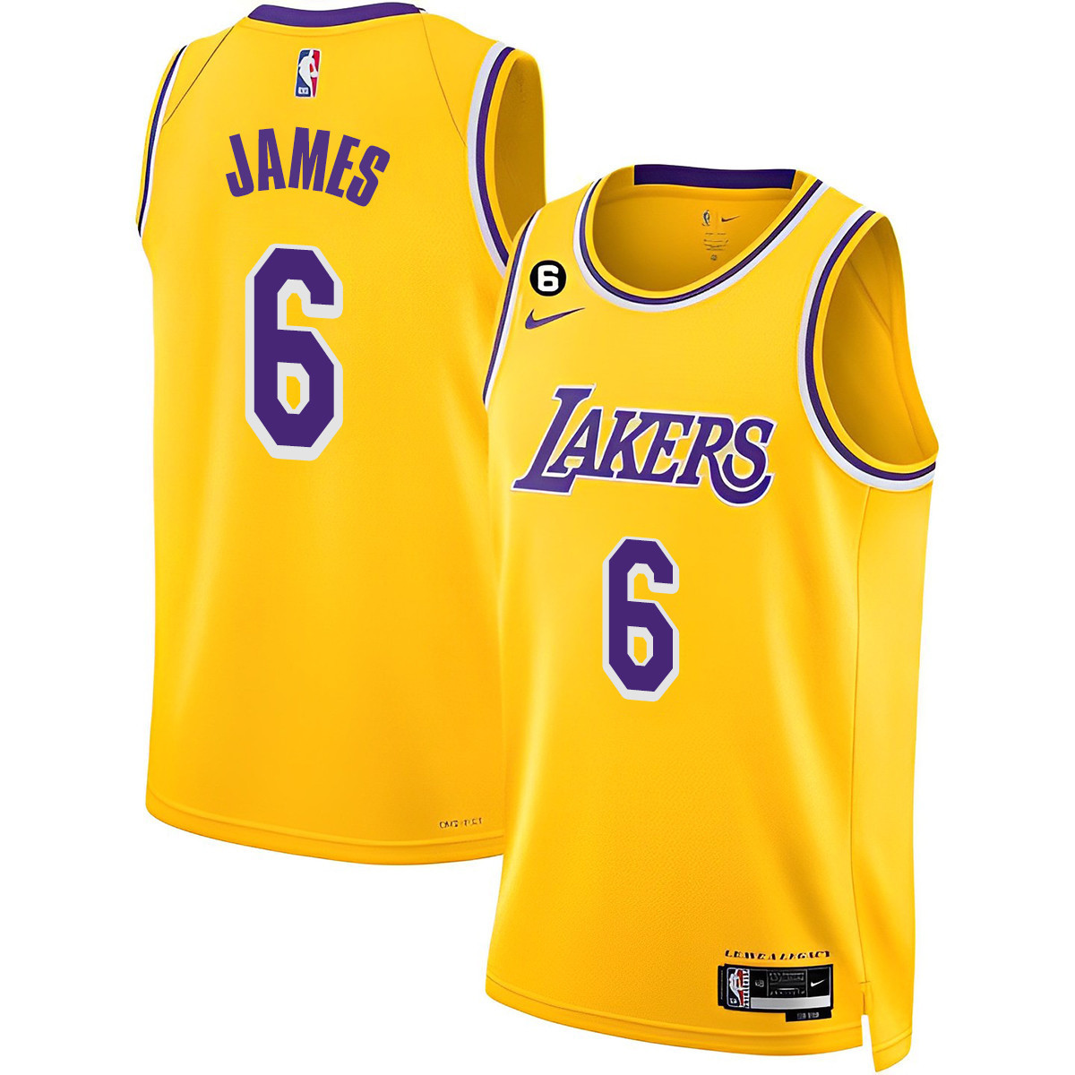 LeBron James Men's Los Angeles Lakers 2023 Collection Gold Jersey - All Stitched