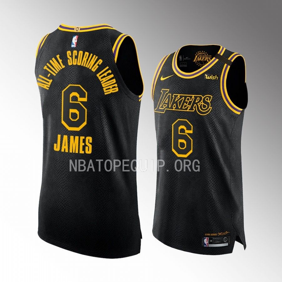 LeBron James NBA all-time scoring leader Lakers Black Jersey Mamba Edition