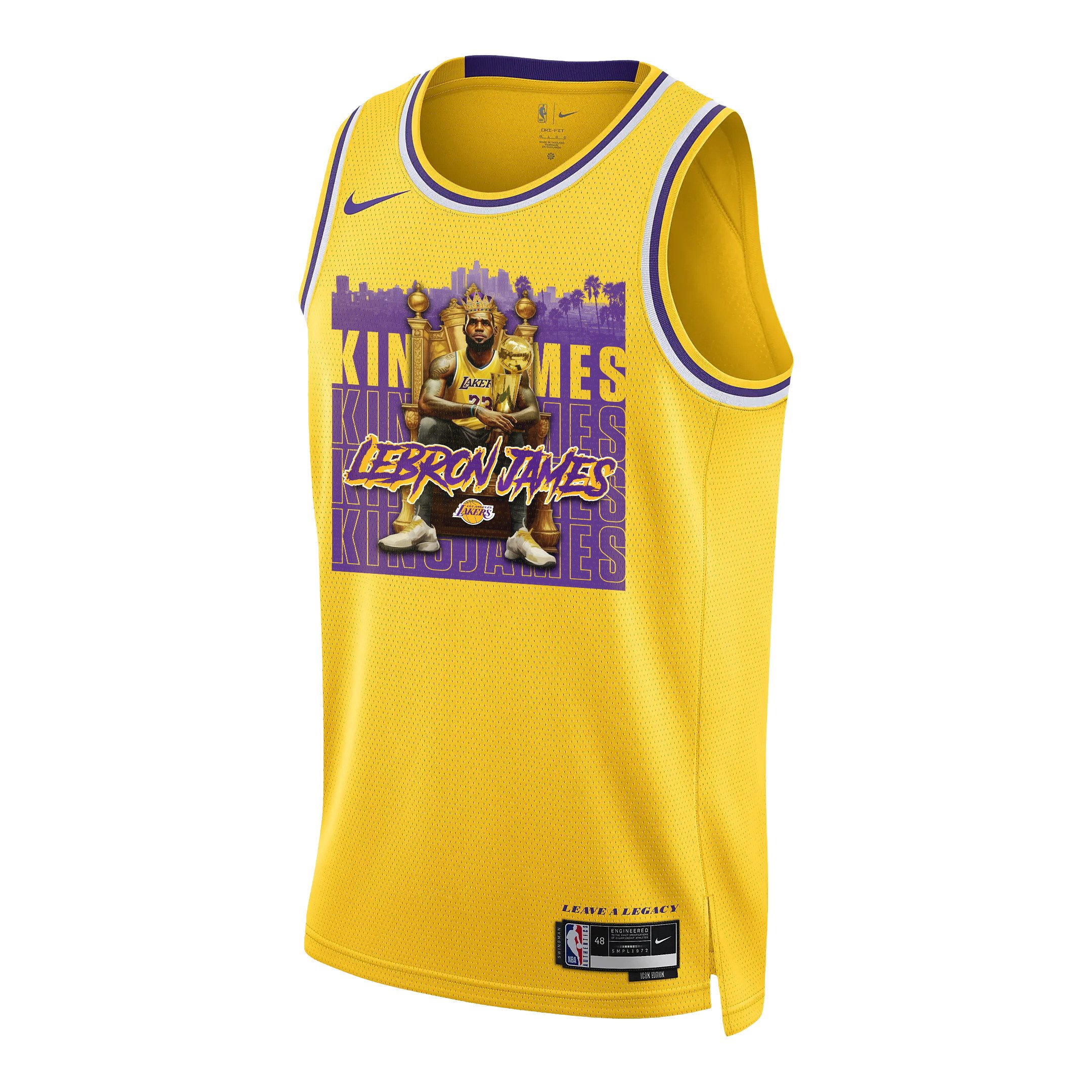 LeBron James Royalty Los Angeles Lakers 2022-23 Jersey – Screen Print Graphics