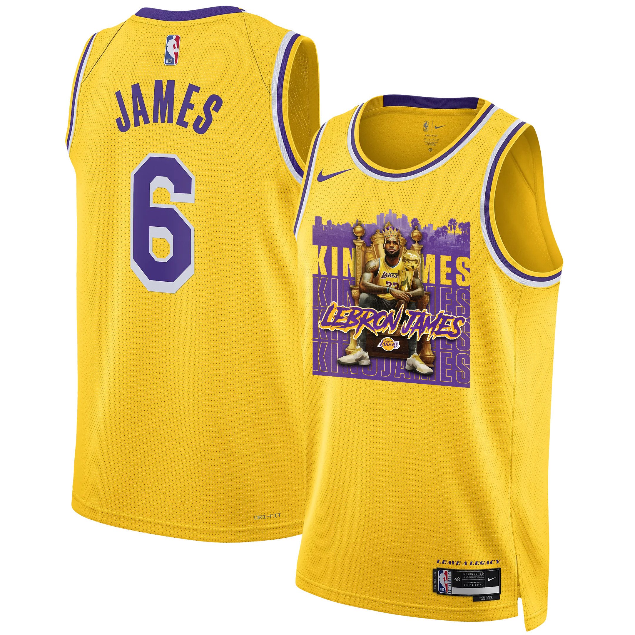 LeBron James Royalty Los Angeles Lakers 2022-23 Jersey – Screen Print Graphics