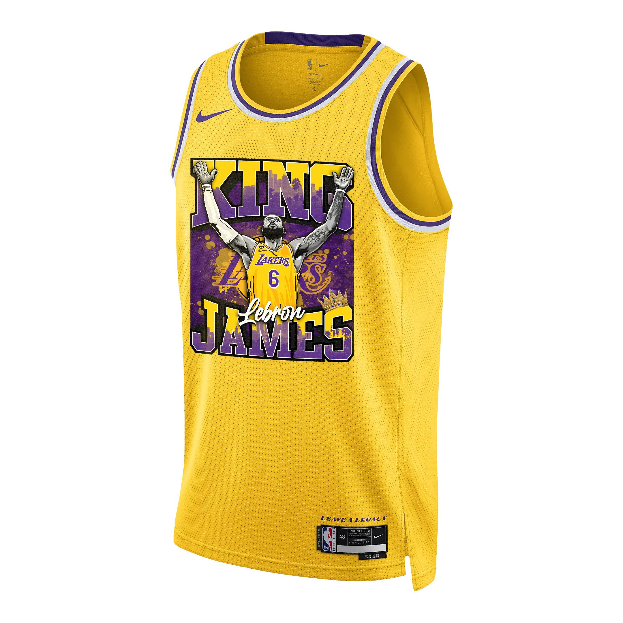 LeBron James The King In Los Angeles Lakers 2022-23 Jersey – Screen Print Graphics