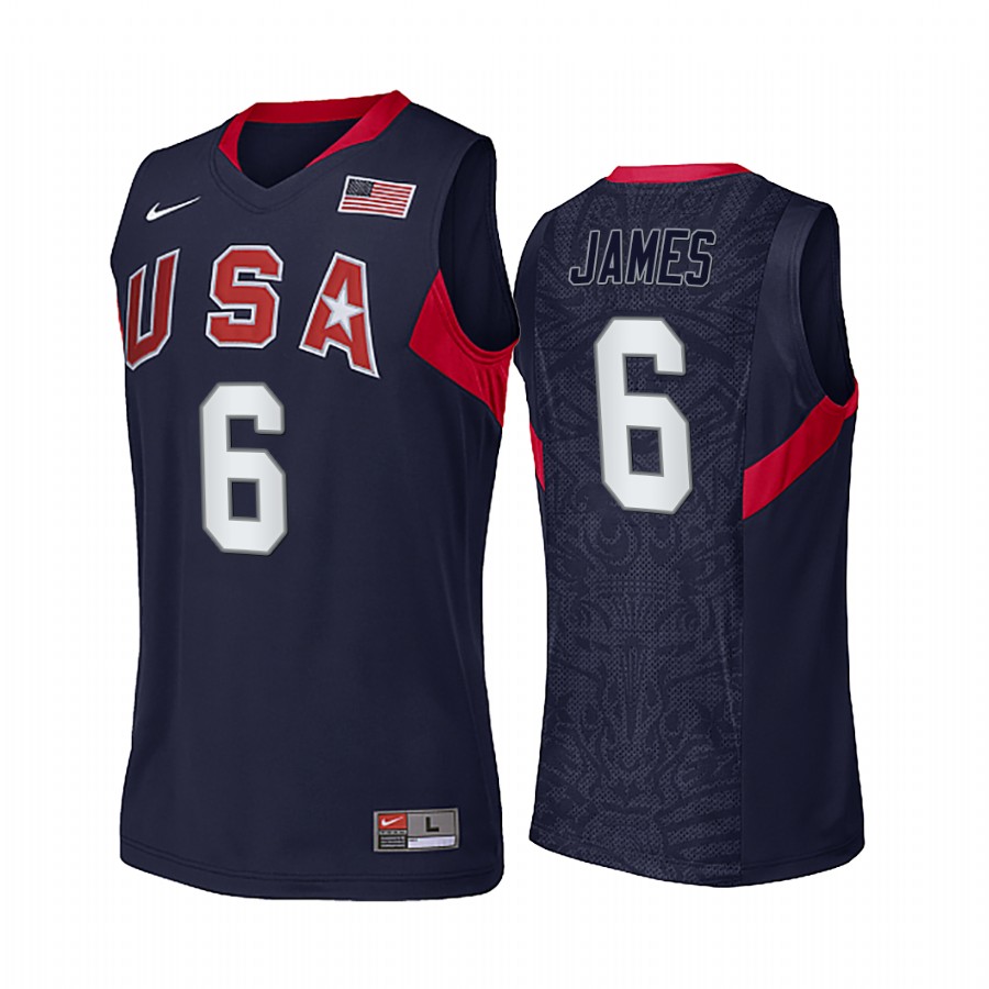 LeBron James USA #6 Navy 2008 Summer Olympics Limited Jersey