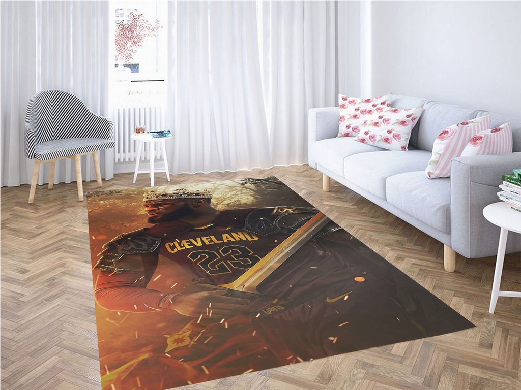 Lebron Lakers Wallpaper Living Room Modern Carpet Rectangle Rug