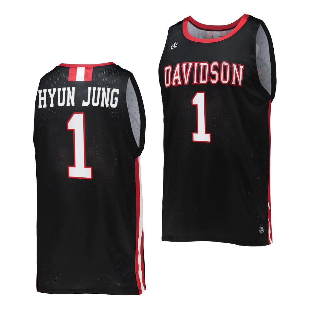 Lee Hyun-jung #1 Davidson Wildcats 2022 College Black Jersey