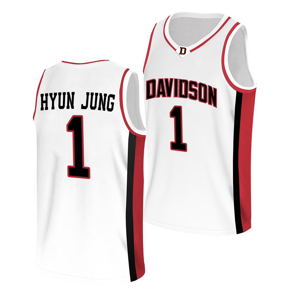 Lee Hyun-jung #1 Davidson Wildcats 2022 College White Jersey