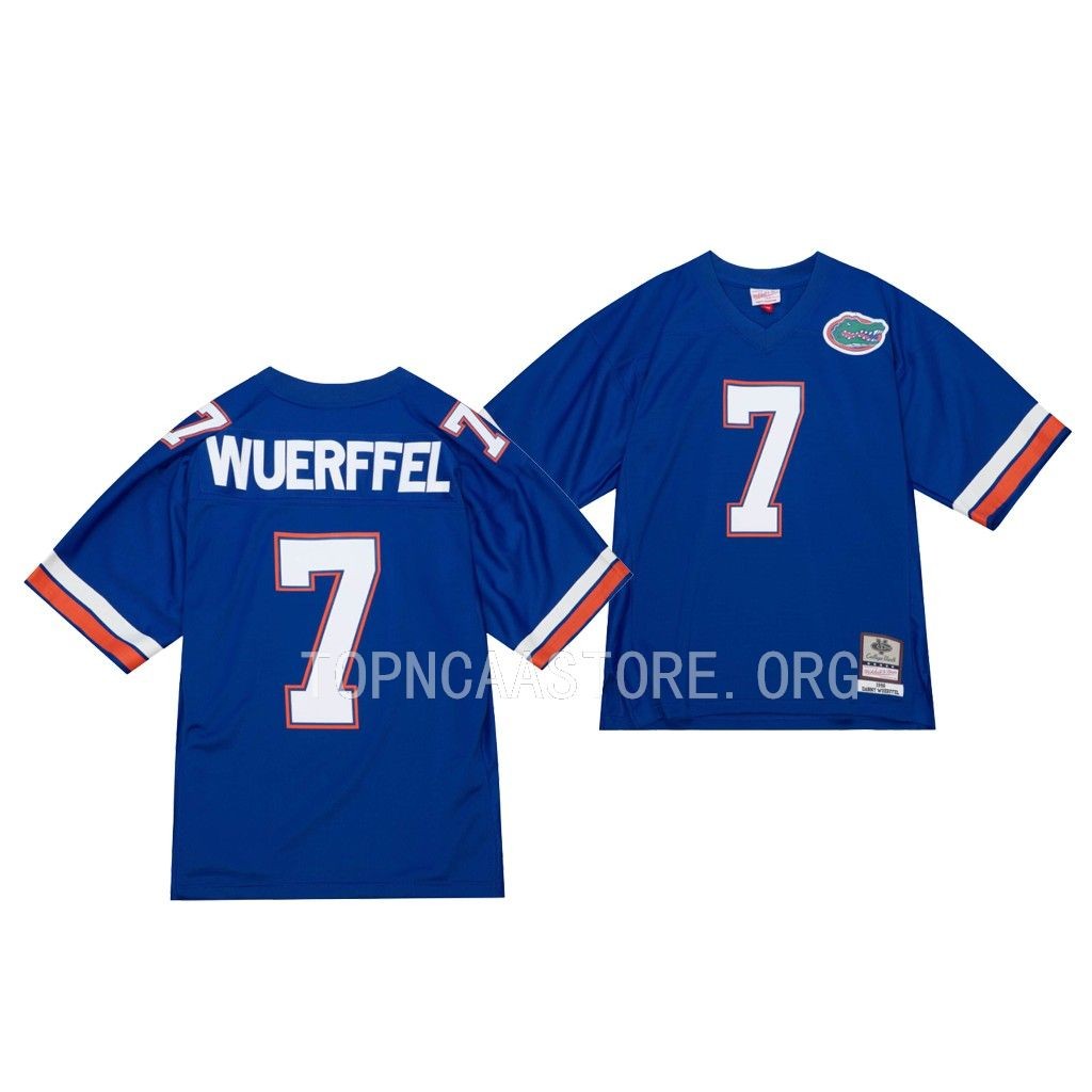 Legacy 1996 Danny Wuerffel Florida Gators #7 Royal Jersey Men's
