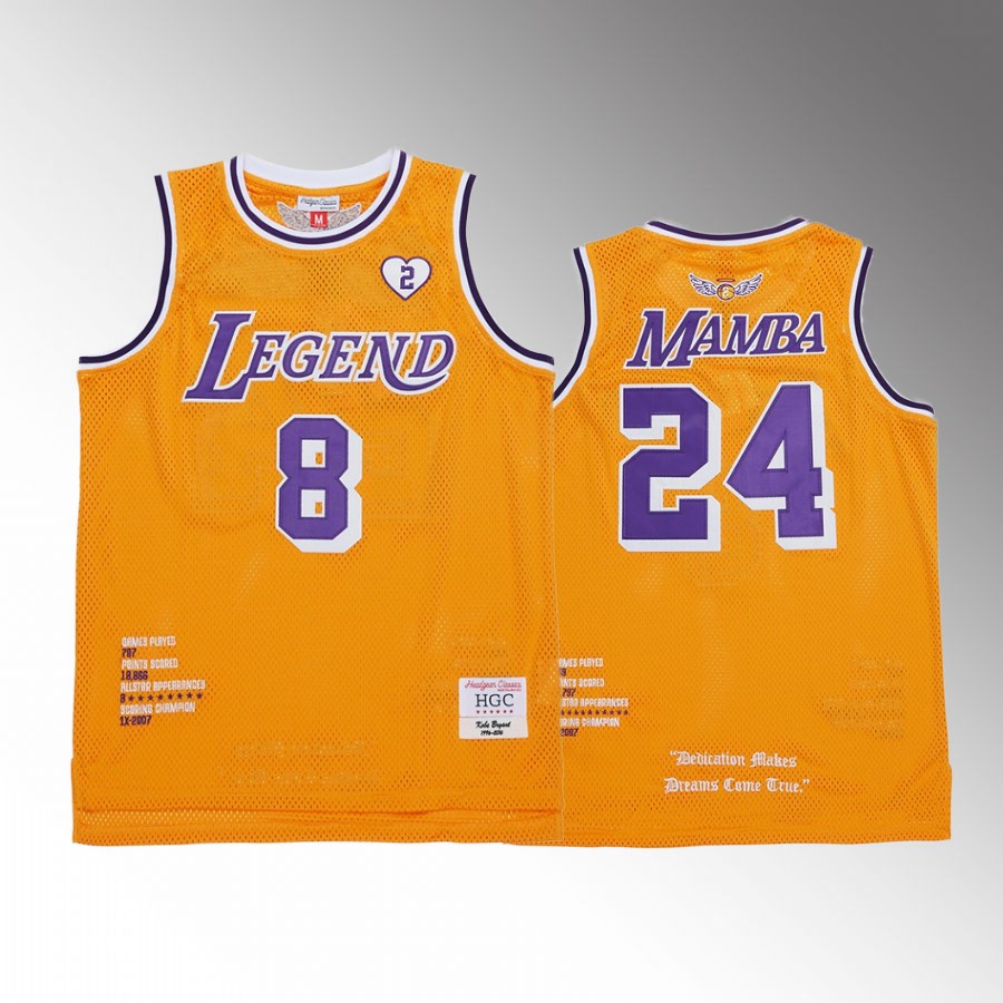 Legend Mam8a Kobe Bryant Jersey 24 Gold