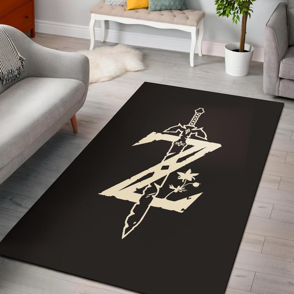 Legend Of Zelda Breath Of The Wild Logo Area Rectangle Rug