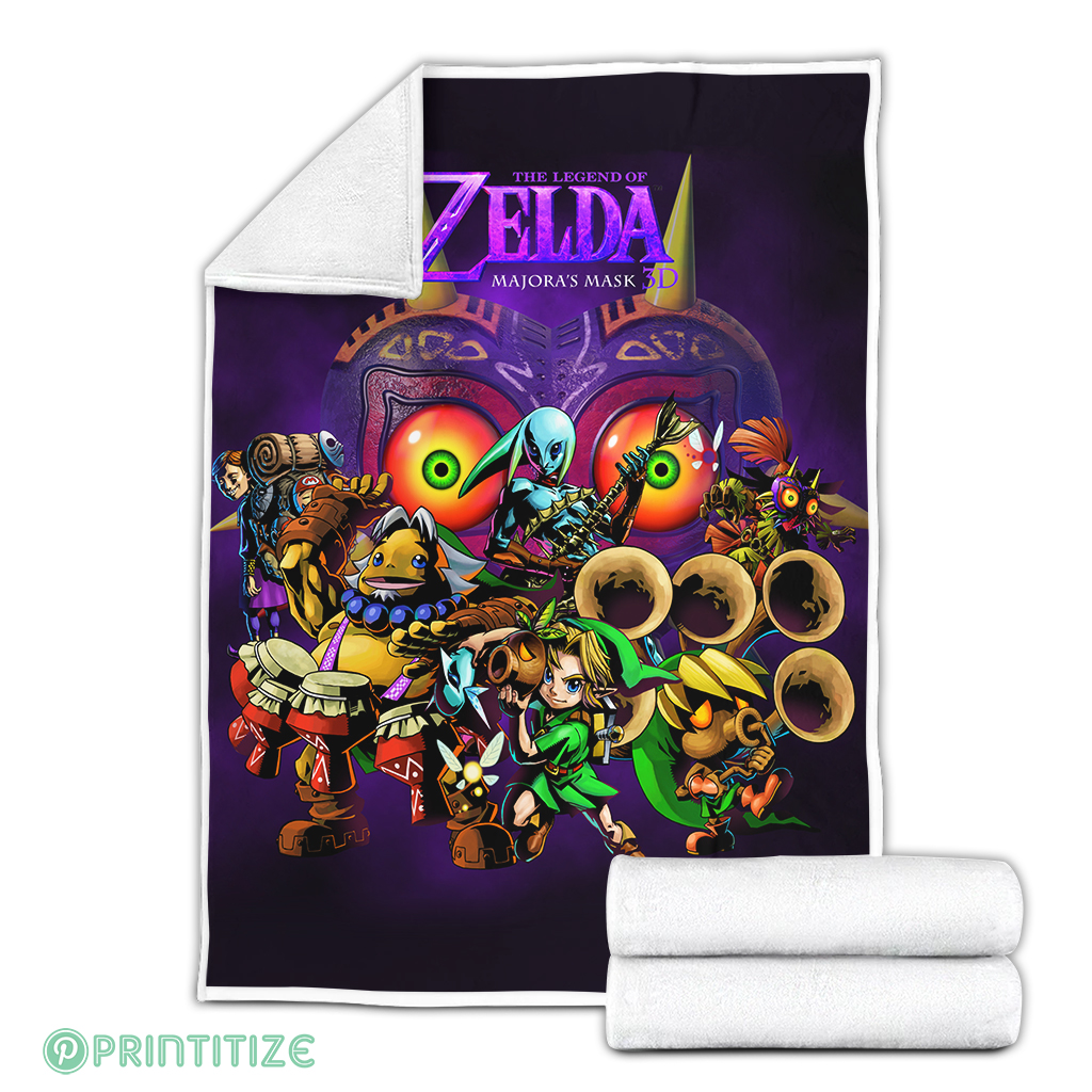 Legend Of Zelda Majoras 3d Full Character Sherpa Blanket Cozy Blanket Fleece Blanket